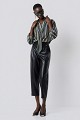 Striped oversized shirt with scarf