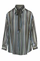 Striped oversized shirt with scarf