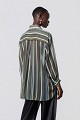 Striped oversized shirt with scarf