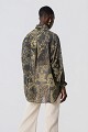 Printed oversized shirt with scarf