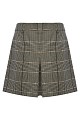 Plaid skort with a front slit
