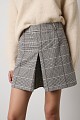 Plaid skort with a front slit