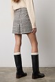 Plaid skort with a front slit