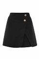 Fustă-pantalon scurtă cu nasturi aurii