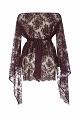 Lace poncho with matching belt