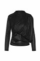 Bluză din lurex cu design încrețit - Gold label