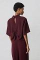 Cropped blouse with gathers at the back - Gold label