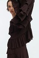 Crepe top with ruffles - Gold label