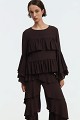 Crepe top with ruffles - Gold label