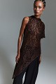 Asymmetric top with lace and sequin details - Gold label