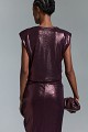Cropped top with metallic finish - Gold label
