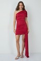 Dress with ruching and one shoulder - Gold Label