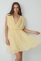 Mini wrap dress with lurex details - Gold label