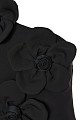One-shoulder mini dress with floral appliqué details - Gold label