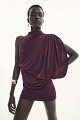 Mini draped one-shoulder dress - Gold label