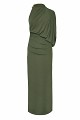 Vestido maxi drapeado de un solo hombro — Gold Label