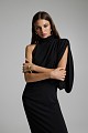 Maxi draped one-shoulder dress - Gold label