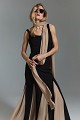 Vestido midi plisado con paneles plisados -Gold Label