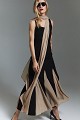 Vestido midi plisado con paneles plisados -Gold Label