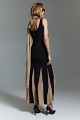 Vestido midi plisado con paneles plisados -Gold Label