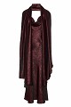 Draped midi dress with scarf - Gold label