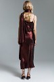 Draped midi dress with scarf - Gold label