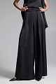 Satin wide leg pants with pleats - Gold label