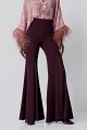 High-waisted pants with sheer detailing - Gold label