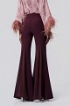 High-waisted pants with sheer detailing - Gold label