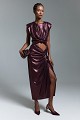 Draped midi skirt with ruching - Gold label
