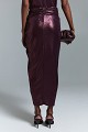 Draped midi skirt with ruching - Gold label