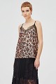 Leopard printed blouse with lace