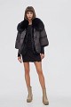Puffer jacket with faux fur
