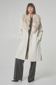 Longline coat with faux fur