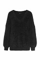 Fluffy sweater with beads
