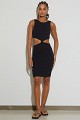 Ribbed cut out dress