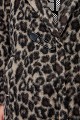 Вълнено палто с леопардов принт
