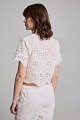 Cropped top with cutwork and stras