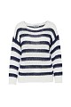 Striped sweater with lurex details