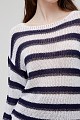 Пуловер на райе с детайли от лурекс