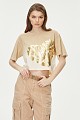 Crop T-shirt with print