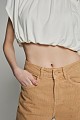 Crop top with gathered design