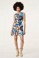 Printed dress with cut outs