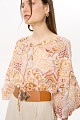 Printed blouse with balloon sleeves