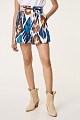 Printed shorts with belt