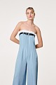 Jumpsuit with belt on the bustier