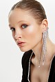 Asymmetric earrings with rhinestones