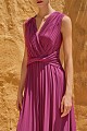 Плисирана рокля с детайл на талията  - Gold label