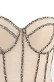 Bustier with applique beads - Gold label