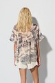 Semi-sheer printed shirt